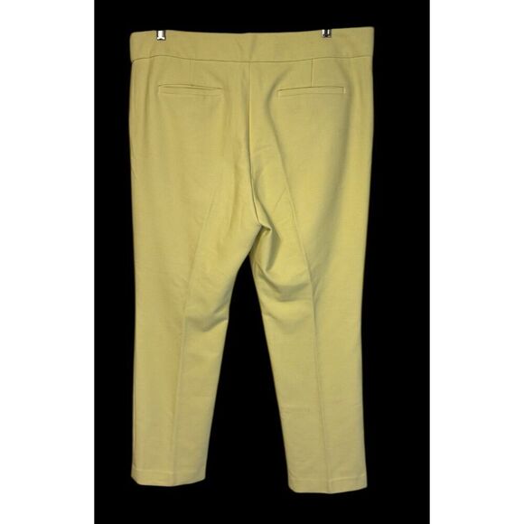 LOFT Marisa Trouser Butter Yellow Size 14 Dress Pants Pockets Career - Picture 7 of 10